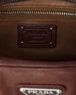 Prada Large washed leather top-handle bag - Image 7